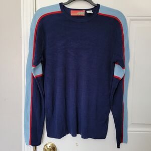 90s Spill (Delia’s) size M Crewneck Sweater - Navy and Light Blue